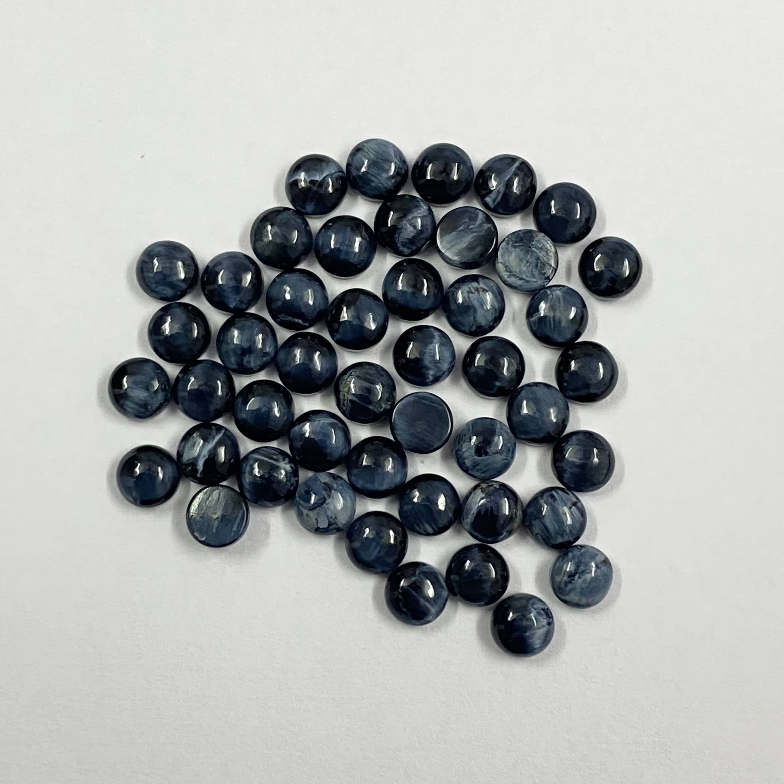 Blue Pietersite Round Cabochon Loose Gemstones