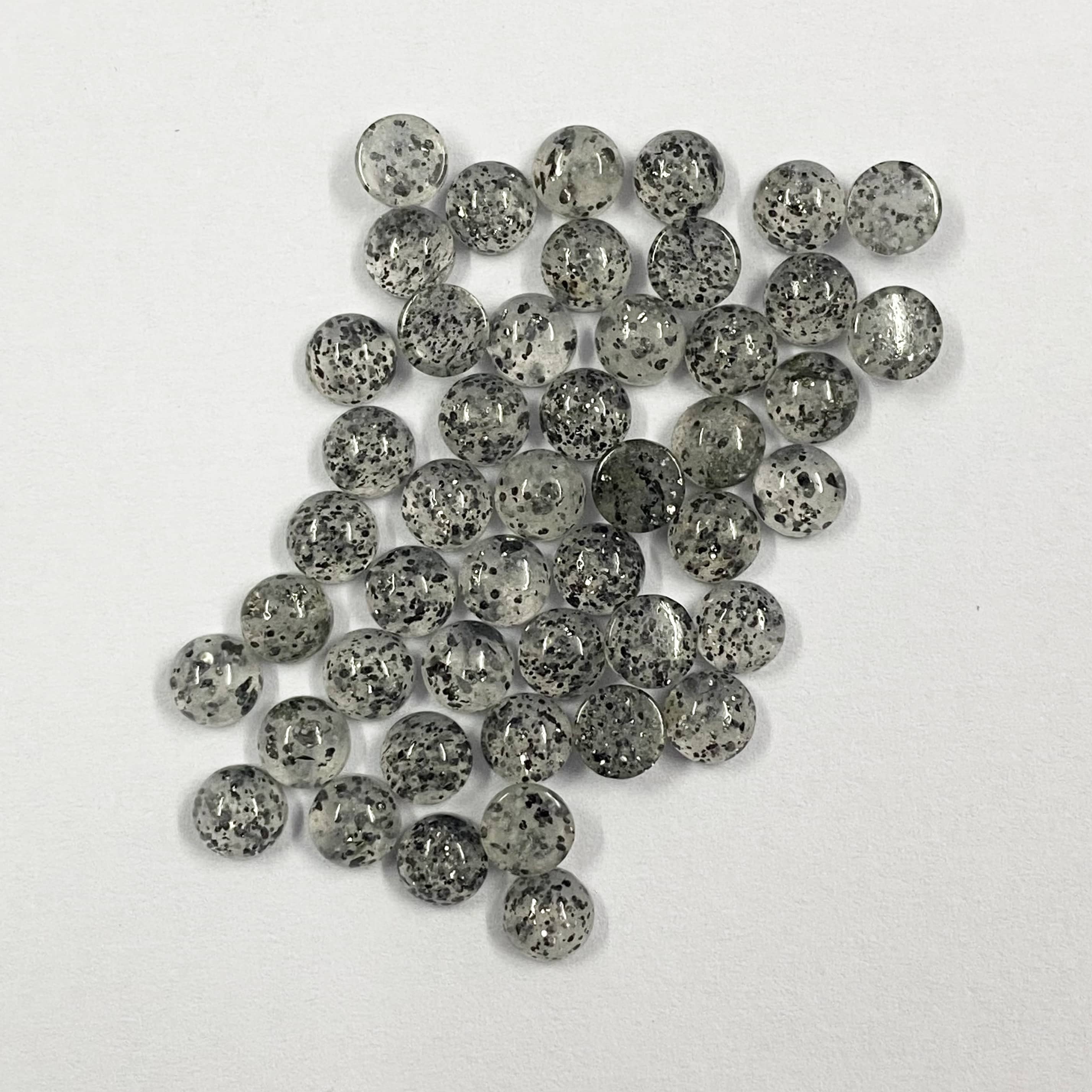 Black Sunstone Round Cabochon Loose Gemstones