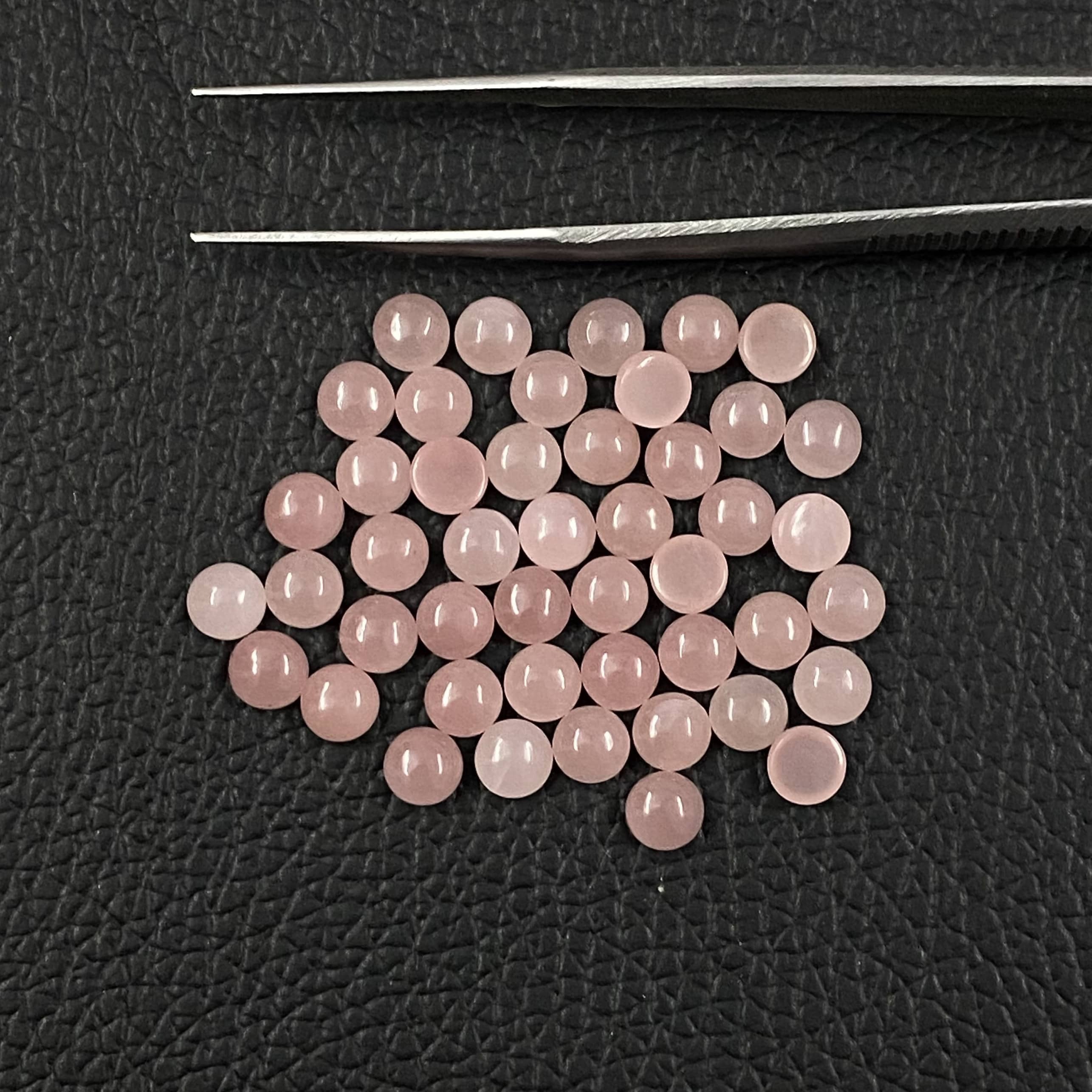 Guava Quartz Round Cabochon Loose Gemstones