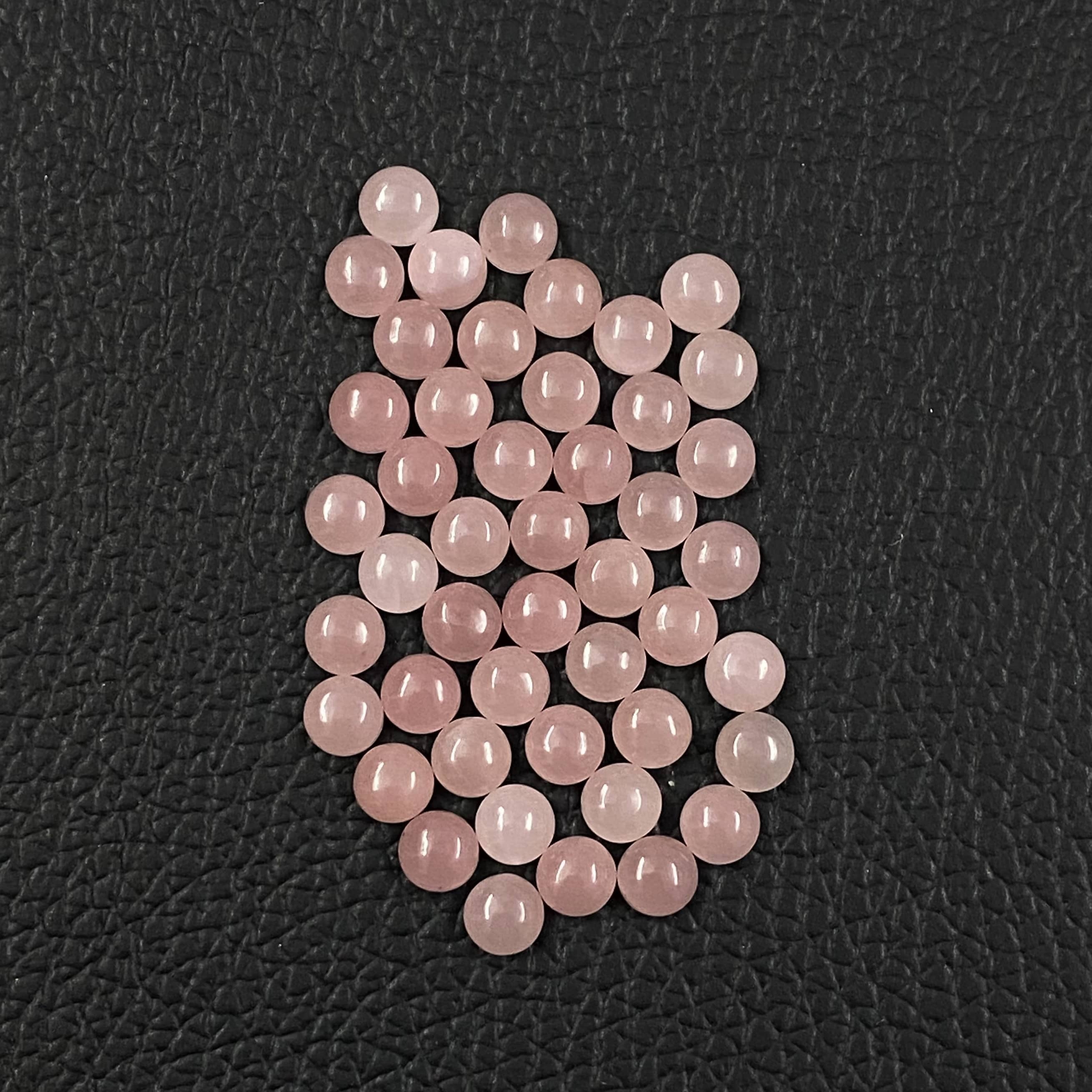 Guava Quartz Round Cabochon Loose Gemstones