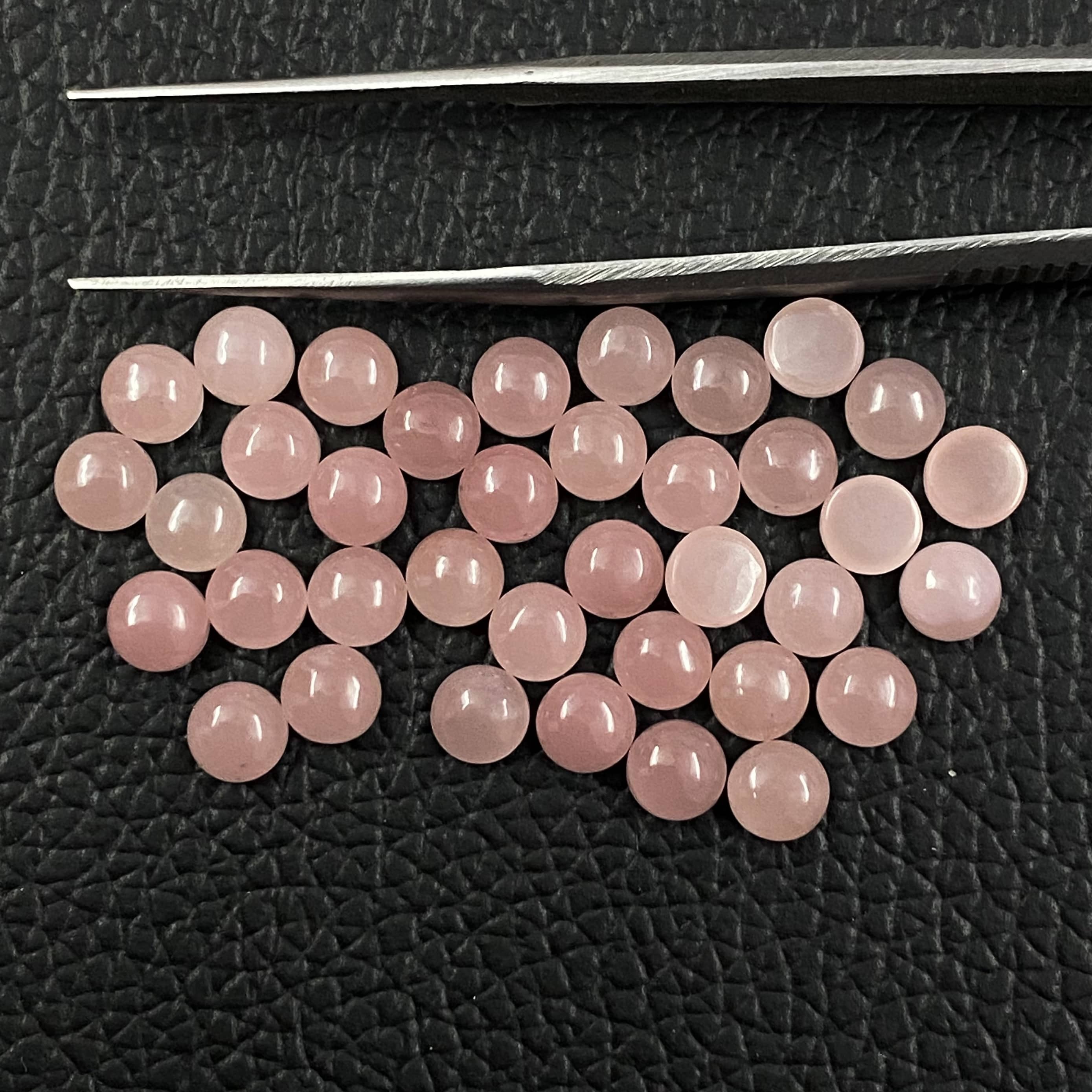 Guava Quartz Round Cabochon Loose Gemstones