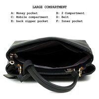 Handbag with crossbody adjustable shoulder strap
