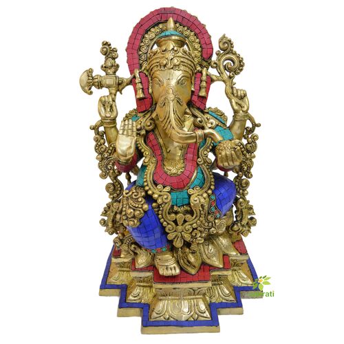 Ganesh Statue Brass 18 Inch