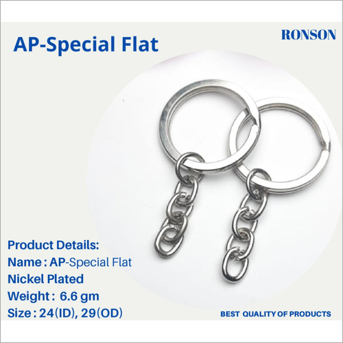 Gray Ap Special Flat Key Chain Ring