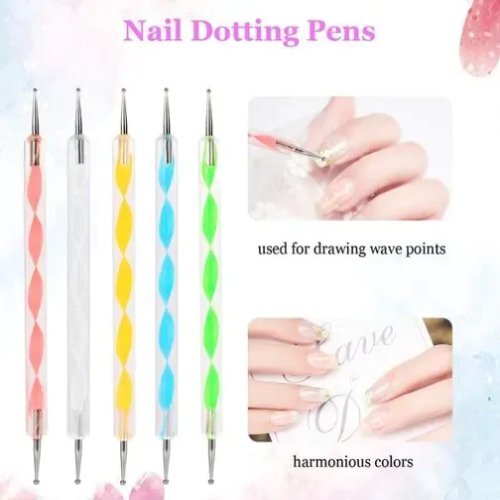 NAIL ART POINT PEN - Plastic, Compact Size, Light Weight, Yellow Color | Ideal for Fashion Purposes, Easily Portable for Stunning Nail Designs