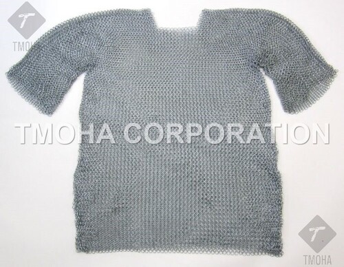 Medieval Chainmail Armor Suit Fully Wearable Skirt  Chainmail Shirt w/ Full Sleeves MC0005