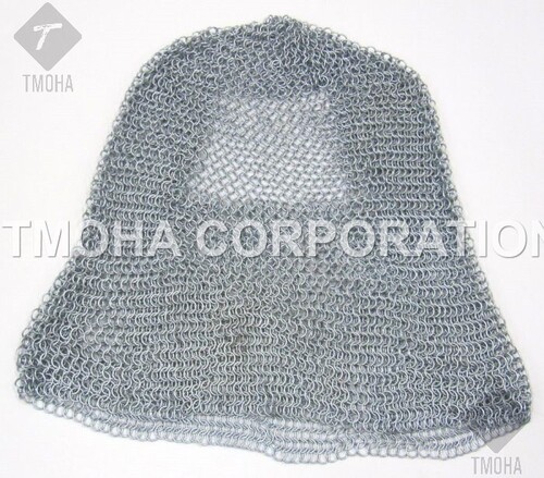 Medieval Chainmail Armor Suit Fully Wearable Skirt Iron Chain Mail Hood MC0007