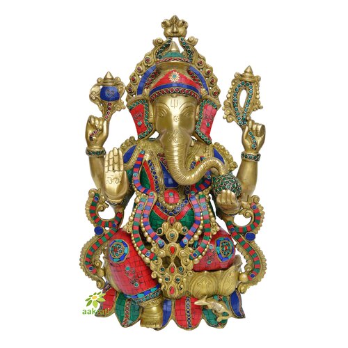 Brass Ganesh Statue Brass Ganesha Idol Lord Ganesha Statue  Ganesha Statue Brass Elephant God Good Luck God Vinayaka Statue home decor