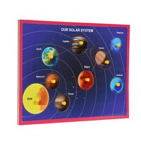 Wooden Knob Puzzle - 9 X 12 Inch | Multi-color, Promotes Hand-eye Coordination And Problem-solving Skills