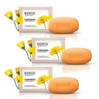 Richfeel Calendula Acne Soap - 300 Grams, Non-dehydrating Antiseptic With Carotenoids For Acne Prevention And Skin Nourishment