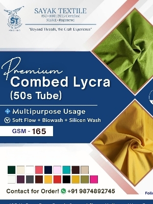 50s Combed Cotton 4 Way Lycra Fabric
