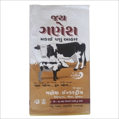 Animal Feed Printed PP Woven - Rectangle Shape, 15kg Load Capacity, White Color | Customized Designs, Strong & Durable Woven Sack