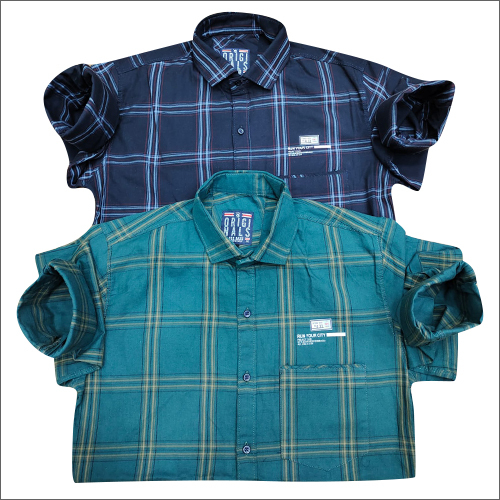 Mens Yarn Twill Big Checked Shirt