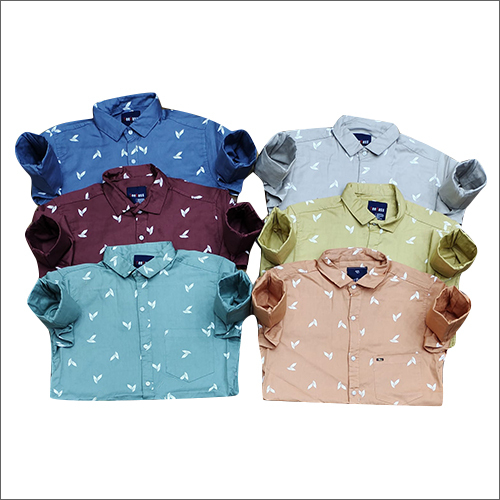 Mens Butterscotch Twill Printed  Shirt