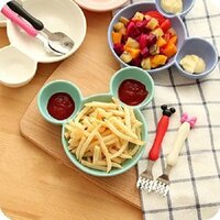 Unbreakable Plastic Mickey Shaped Snacks Serving Plate