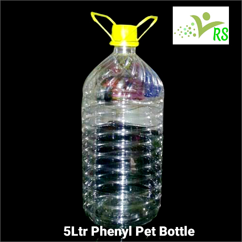 5 Ltr Phenyl Pet Bottle - Plastic 5 Liter Transparent | Ideal for Chemical and Pharmaceutical Industrial Use