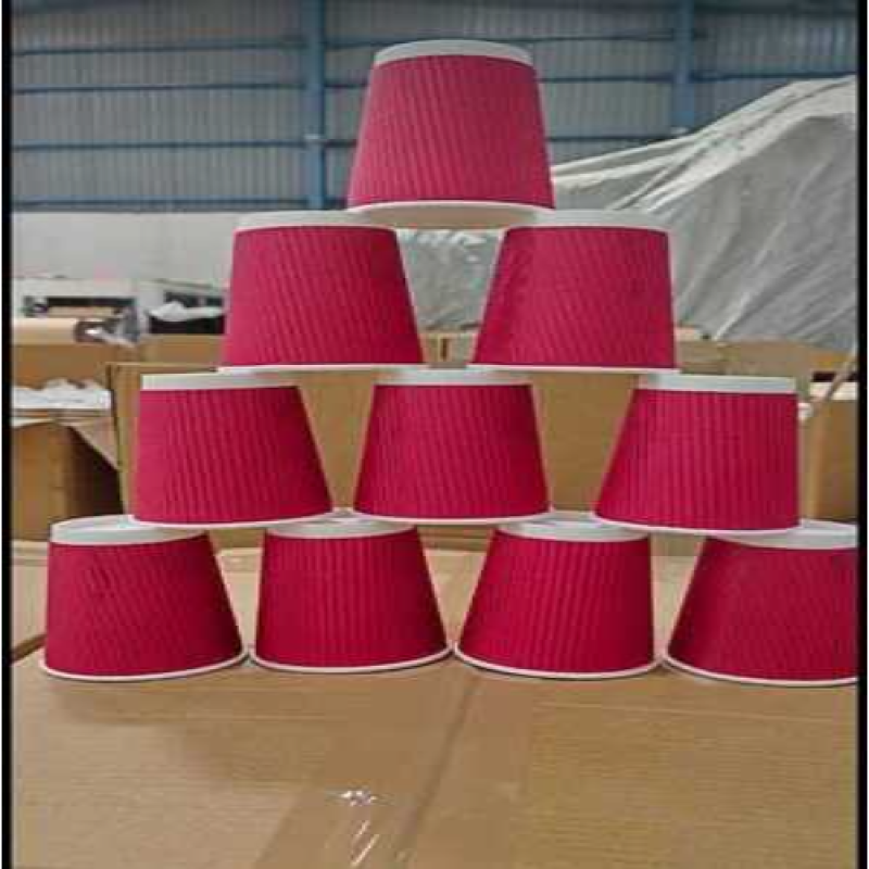 Ripple Cups - Double Wall Paper Design 5oz to 16oz Sizes | Heat Retaining, Hand-Friendly Red Disposable Solution