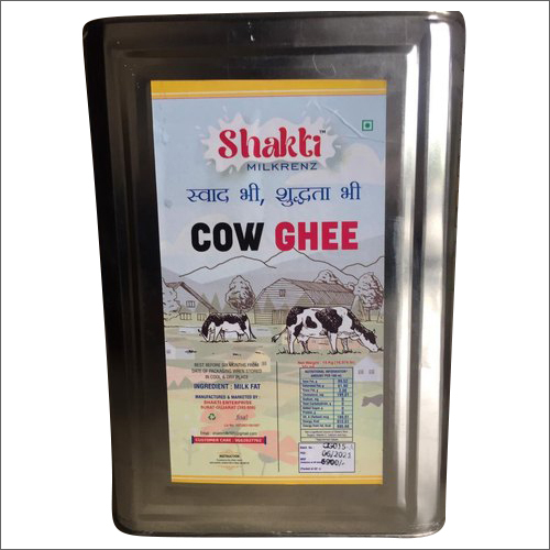 15 kg Tin Cow Ghee - Raw, Yellowish, Original Flavor | Unique Source of Anti-Oxidants, Ideal for All Age Groups, 6 Months Shelf Life