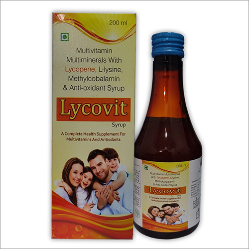 200 Multivitamin Multiminerals With Lycopene L-Lysine Methylcobalamin And Anti-Oxidant Syrup