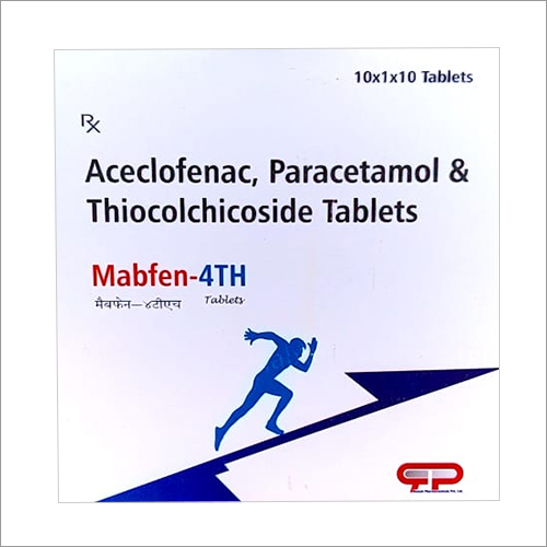 Aceclofenac 100 mg And Paracetamol 325mg And Thiocolchicoside 4mg Tablets