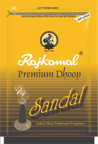 Black Rajkamal Polyster Premium Chandan Dhoop 20 Sticks