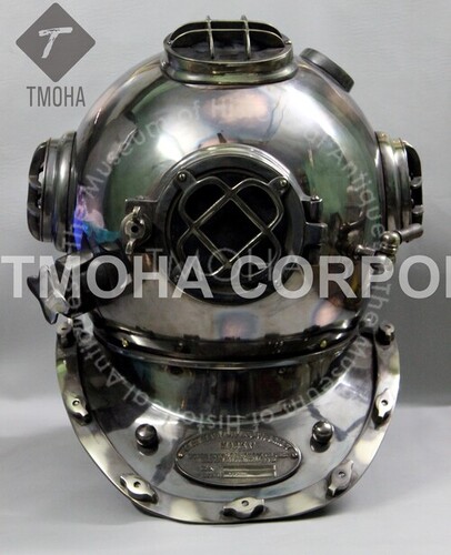 Antique US Navy Deep Sea Marine SCA Scuba Reproduction Diving Helmet Divers Helmet Mark V DH0002