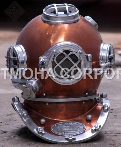 Antique US Navy Deep Sea Marine SCA Scuba Reproduction Diving Helmet Divers Helmet Mark V DH0015