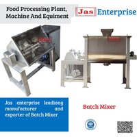 Batch Mixer - 500 Kg Capacity, Stainless Steel, Semi-automatic Design, One Year Warranty