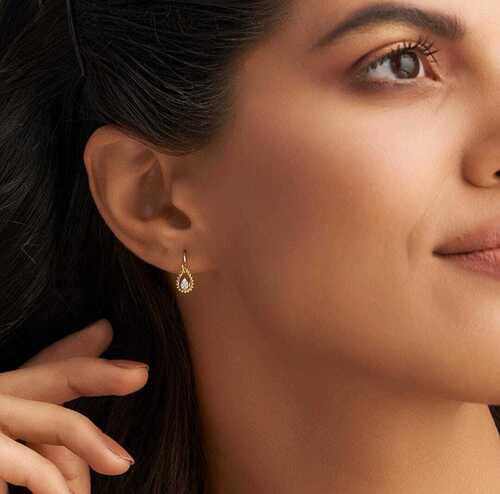 Natural Diamond cluster drop Earring