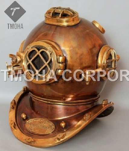 Antique US Navy Deep Sea Marine SCA Scuba Reproduction Diving Helmet Divers Helmet Mark V DH0031