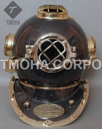 Antique US Navy Deep Sea Marine SCA Scuba Reproduction Diving Helmet Divers Helmet Mark V DH0032