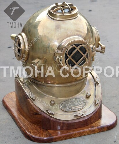 Antique US Navy Deep Sea Marine SCA Scuba Reproduction Diving Helmet Divers Helmet Mark V DH0034