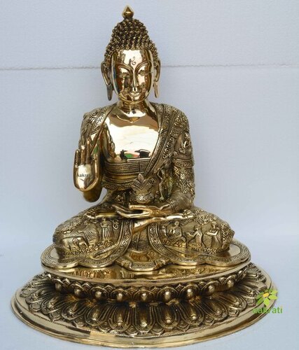 Buddha Meditation metal brass bronze finish Showpiece Home Decor Items Brass Buddha Statue Home Decor Accessories