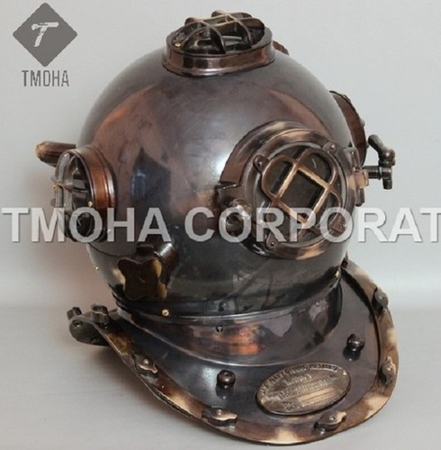 Antique US Navy Deep Sea Marine SCA Scuba Reproduction Diving Helmet Divers Helmet Mark V DH0042