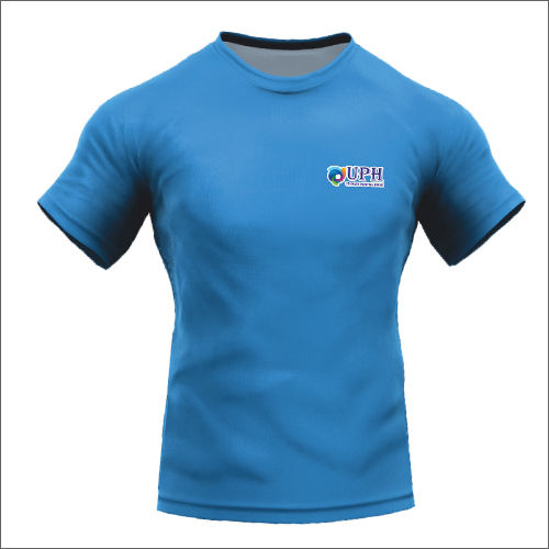 Blue Round Neck Sports T-shirt