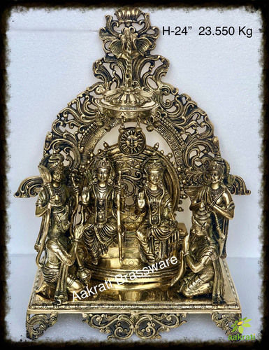 Ram Family Ram Panchayat Temple Worship Brass Murti Statue