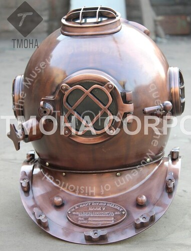 Antique US Navy Deep Sea Marine SCA Scuba Reproduction Diving Helmet Divers Helmet Mark V DH0046