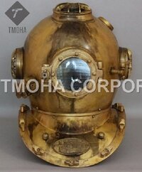 Antique US Navy Deep Sea Marine SCA Scuba Reproduction Diving Helmet Divers Helmet Mark V DH0048