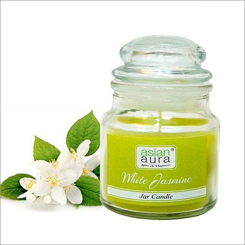 Yellow White Jasmine Jar Candle