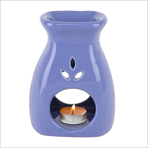 Aroma Tea Light Burner Purple Colour Diffuser Pot