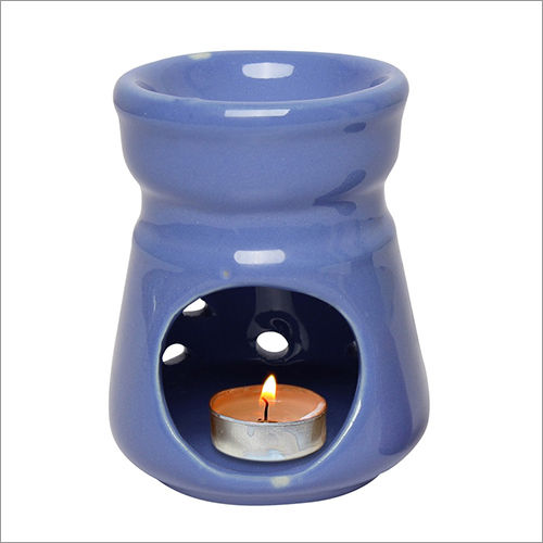 Asian Aura Aroma Tea Light Burner Purple Colour Diffuser Pot