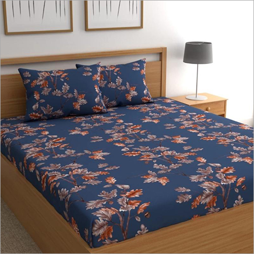 Floral Printed Bedsheet With 2 Pillow Cover Set