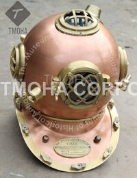 Antique US Navy Deep Sea Marine SCA Scuba Reproduction Diving Helmet Divers Helmet Mark V DH0051