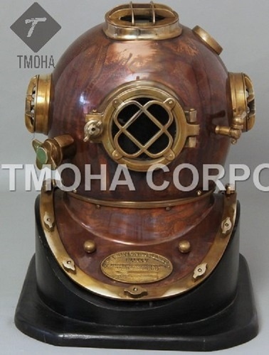 Antique US Navy Deep Sea Marine SCA Scuba Reproduction Diving Helmet Divers Helmet Mark V DH0054