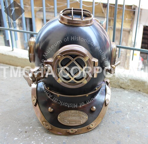 Antique US Navy Deep Sea Marine SCA Scuba Reproduction Diving Helmet Divers Helmet Mark V DH0063