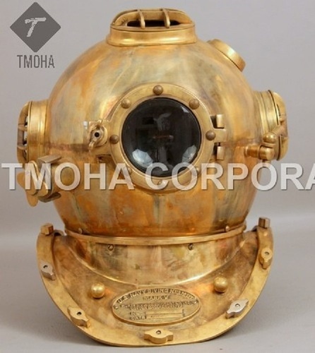 Antique US Navy Deep Sea Marine SCA Scuba Reproduction Diving Helmet Divers Helmet Mark V DH0066