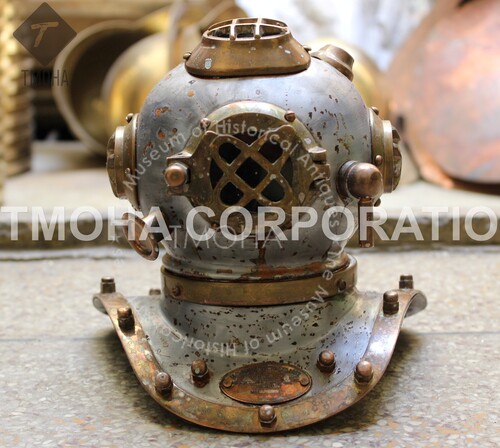 Antique US Navy Deep Sea Marine SCA Scuba Reproduction Diving Helmet Mini Divers Helmet DH0070