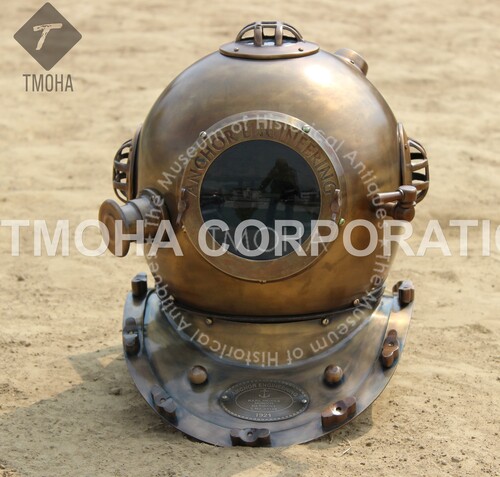 Antique US Navy Deep Sea Marine SCA Scuba Reproduction Diving Helmet Divers Helmet Mark IV DH0079