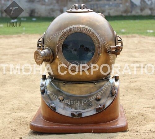 Decorative Antique Us Navy Deep Sea Marine Sca Scuba Reproduction Diving Helmet Divers Helmet Mark Iv Dh0080