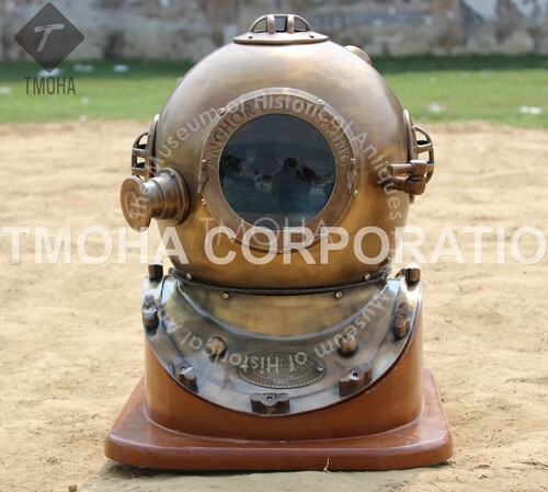Antique US Navy Deep Sea Marine SCA Scuba Reproduction Diving Helmet Divers Helmet Mark IV DH0080